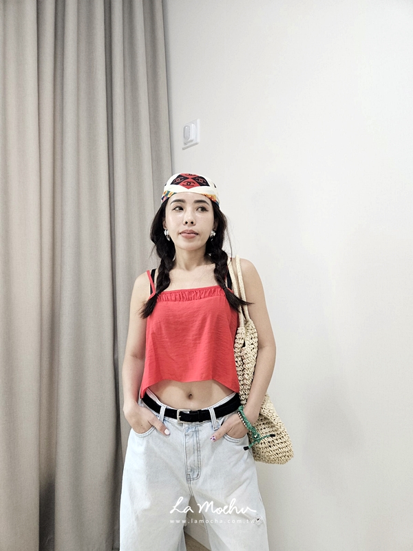 滑布細肩背心